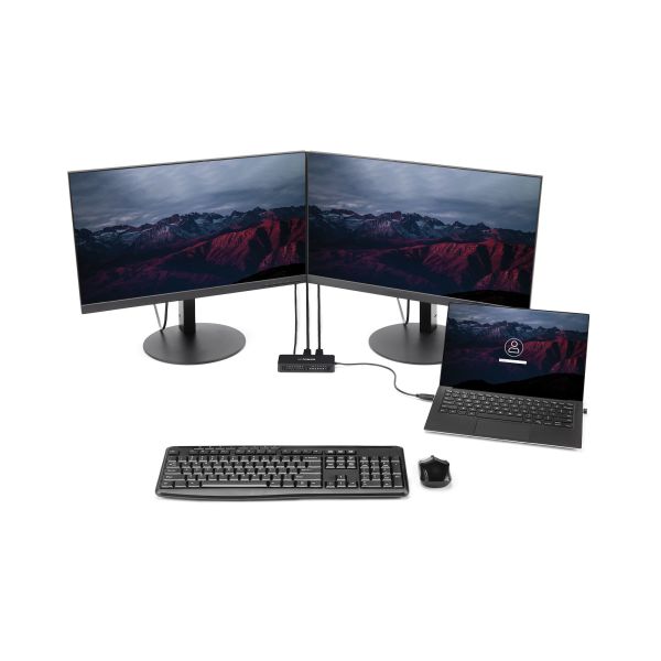 StarTech.com USB 3.0 Mini Dock - Dual Monitor USB-A Docking Station met DisplayPort 4K 60Hz Video & Gigabit Ethernet - 30cm Kabel - USB 3.1 Gen 1 Type-A Laptop Travel Adapter (USBA2DPGB)