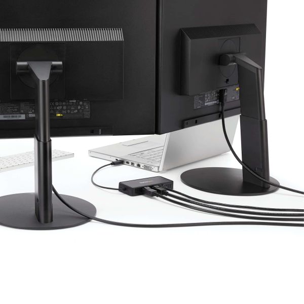 StarTech.com USB 3.0 Mini Dock - Dual Monitor USB-A Docking Station met DisplayPort 4K 60Hz Video & Gigabit Ethernet - 30cm Kabel - USB 3.1 Gen 1 Type-A Laptop Travel Adapter (USBA2DPGB)