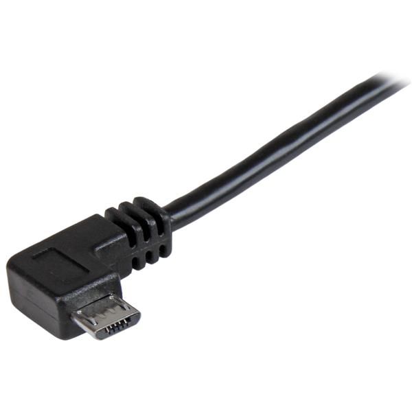 StarTech.com Micro-USB Oplaad en sync kabel M/M rechtsgehoekte Micro-USB 24 AWG 0.5 m (USBAUB50CMRA)