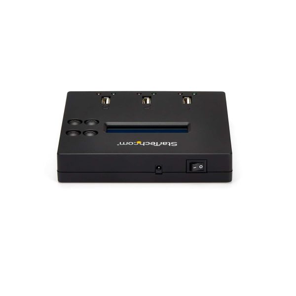 StarTech.com Standalone 1 naar 2 USB Thumb Drive Cloner en Wisser, Multiple USB Flash Drive Kloner, System/File/Whole-Drive Copy aan 1.5 GB/min, Single en 3-Pass Erase, LCD Display (USBDUP12)