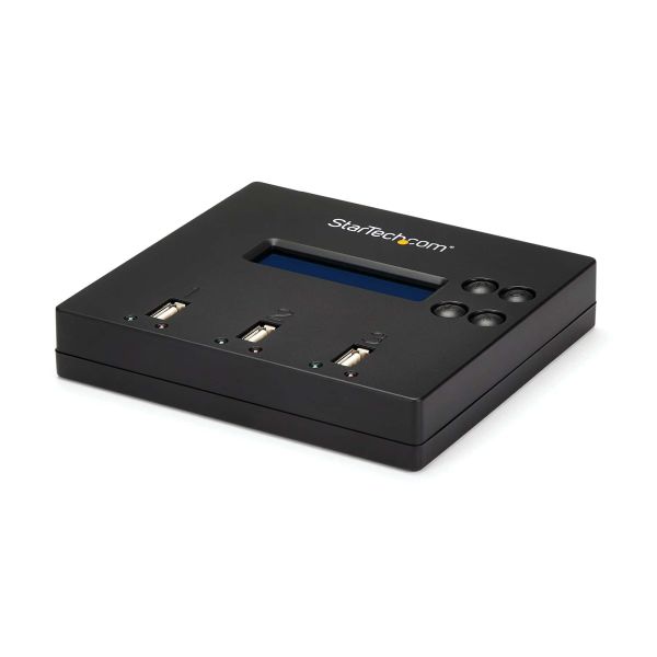StarTech.com Standalone 1 naar 2 USB Thumb Drive Cloner en Wisser, Multiple USB Flash Drive Kloner, System/File/Whole-Drive Copy aan 1.5 GB/min, Single en 3-Pass Erase, LCD Display (USBDUP12) StarTech.com Standalone 1 naar 2 USB Thumb Drive Cloner en Wisser, Multiple USB Flash Drive Kloner, System/File/Whole-Drive Copy aan 1.5 GB/min, Single en 3-Pass Erase, LCD Display (USBDUP12)
