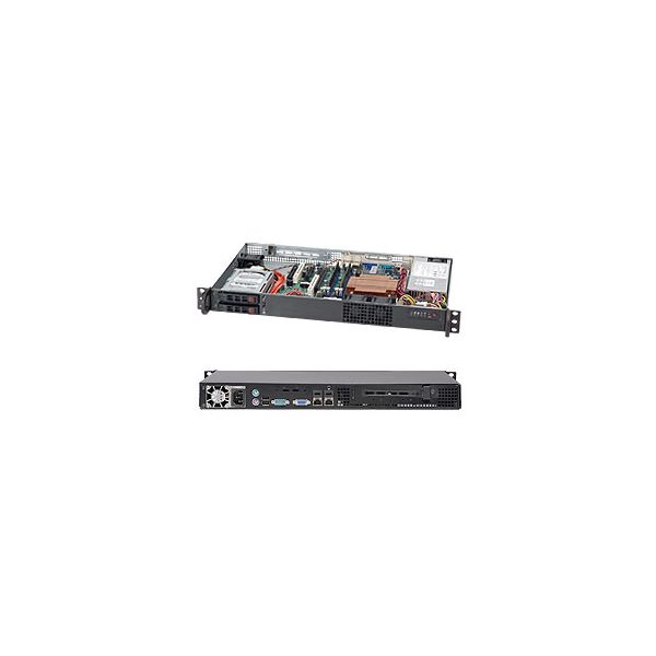 Supermicro SuperChassis 510T-203B Rack Zwart 200 W (CSE-510T-203B) Supermicro SuperChassis 510T-203B Rack Zwart 200 W (CSE-510T-203B)