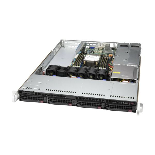 Super Micro 1U 4-Bay SAS3/SATA Hot-Swap Server 2x600W (CSE-815TQC4-R504WB3)