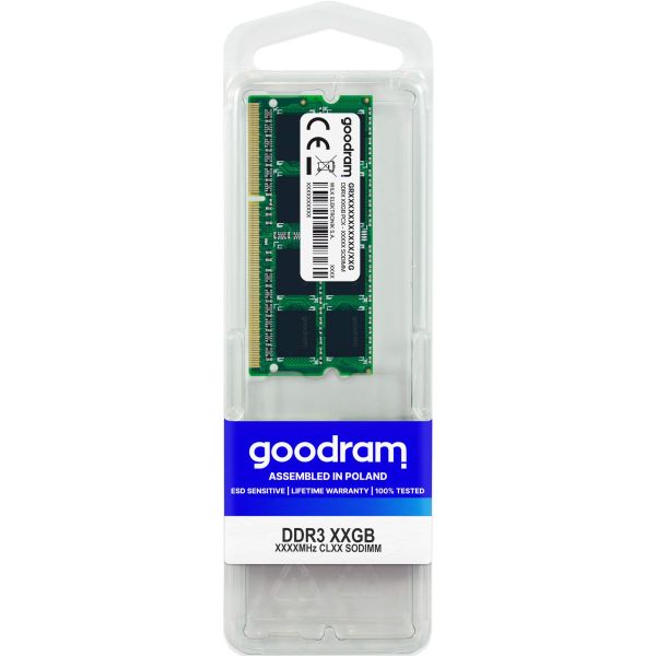 Goodram GR1600S3V64L11S/4G geheugenmodule 4 GB 1 x 4 GB DDR3 204-pin SO-DIMM (GR1600S3V64L11S/4G)