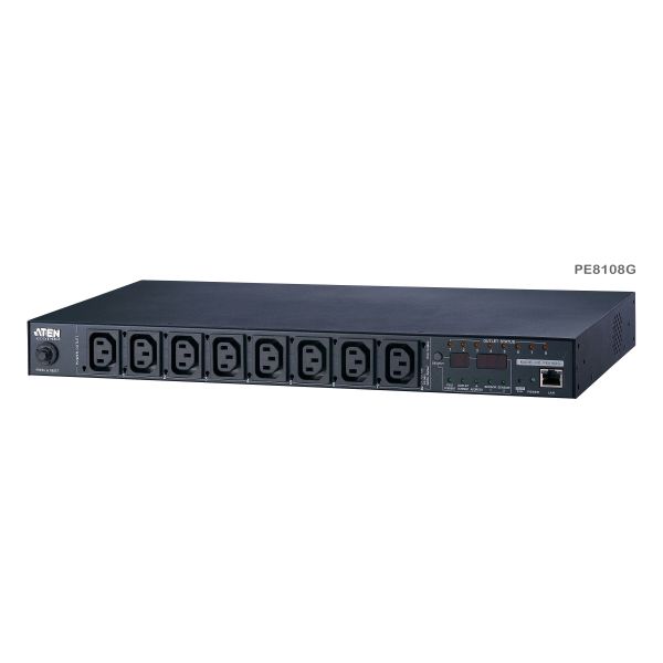 ATEN 15A/10A 8-uitgangen 1U gemeten en geschakeld eco PDU (PE8108G-ATB-G)