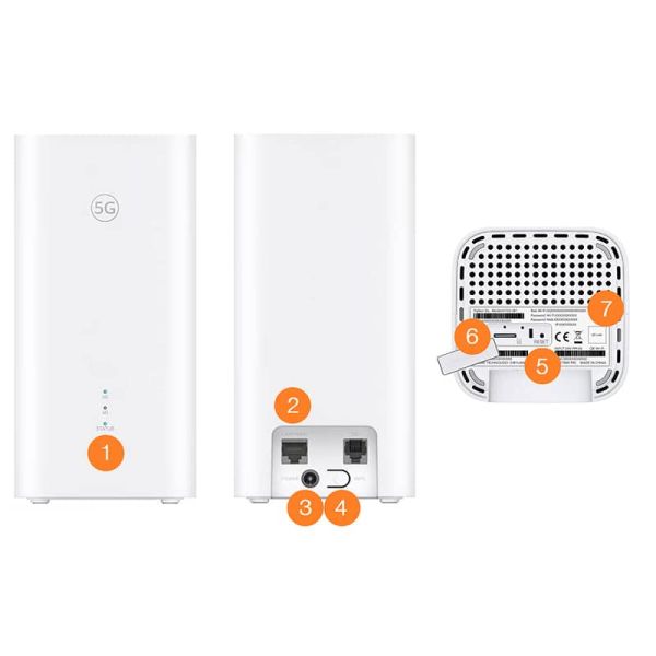 Huawei Brovi 5G CPE 5S H153-381 Router WiFi 6 AX3000 bis 3.6 Gbps weiß (H153-381) (H153-381)