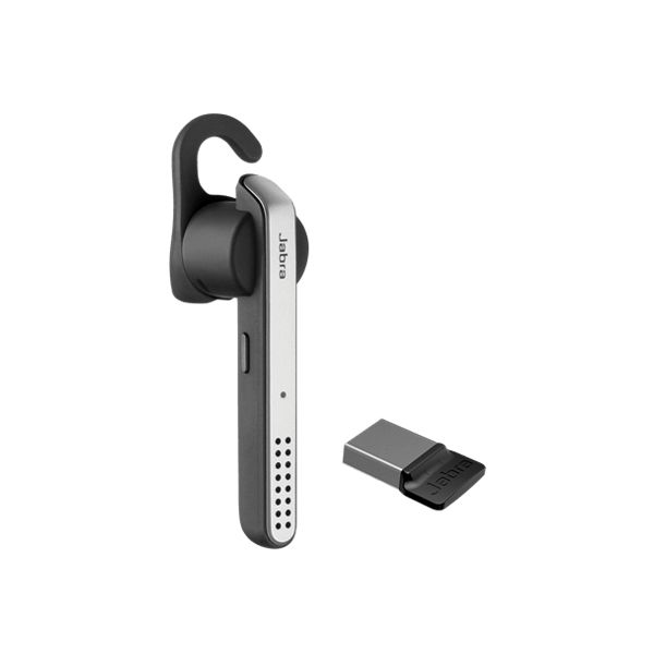 Jabra Stealth UC Headset Draadloos oorhaak, In-ear USB Type-C Bluetooth Zwart (5578-230-109)