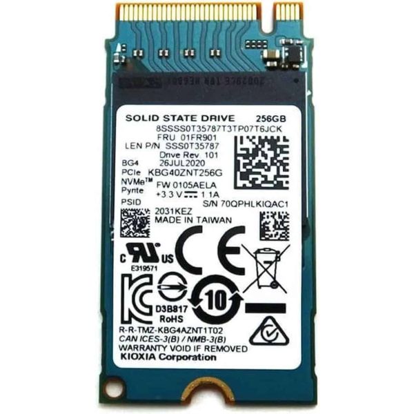 Lenovo TOSHIBA BG4 256GB M.2 PCIe 2242 KBG40ZNT256G SSD (01FR901) (01FR901)