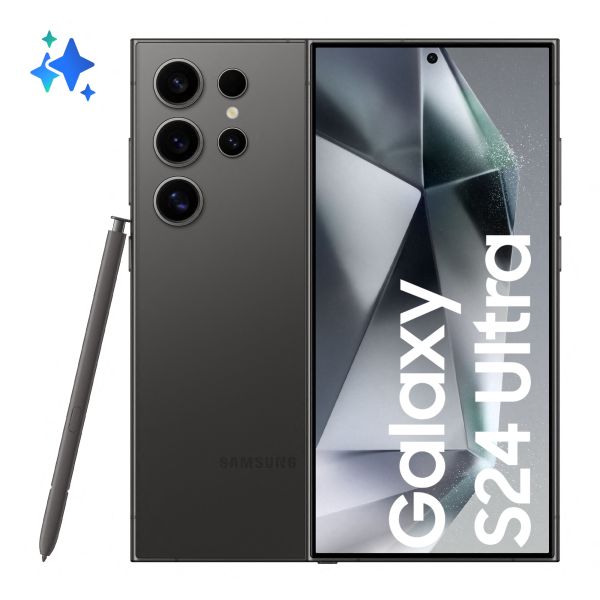 Samsung Galaxy S24 Ultra 17,3 cm (6.8") Dual SIM 5G USB Type-C 12 GB 256 GB 5000 mAh Zwart, Titanium (SM-S928BZKGEUE)