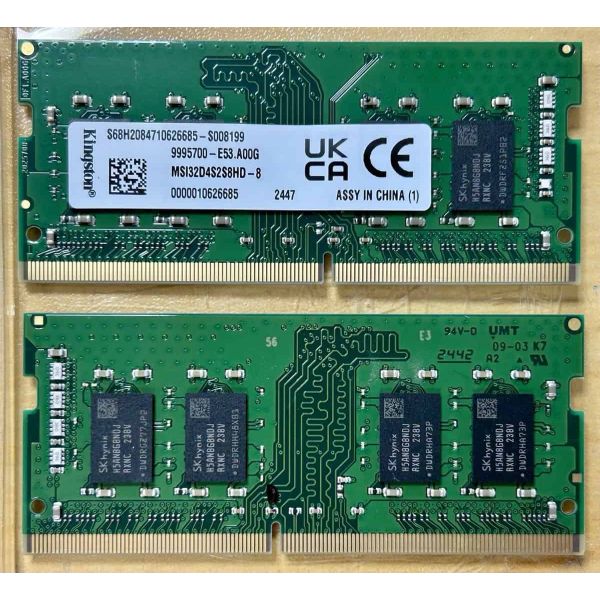 KINGSTON 8GB (1*8GB) 1RX16 PC4-25600AA-U DDR4-3200MHZ UDIMM (HP32D4U2S1MF-8)