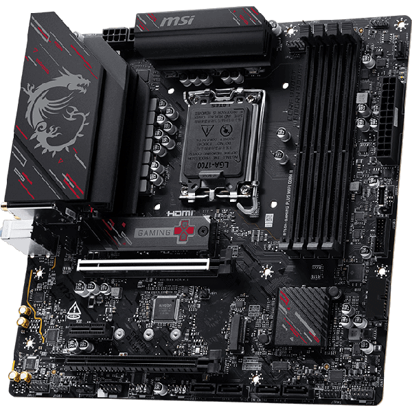 MSI Motherboard B760 Express A1700 Micro-ATX DDR5 Memory 4 Memory Slots (B760MGAMINGPLUSWIFI)