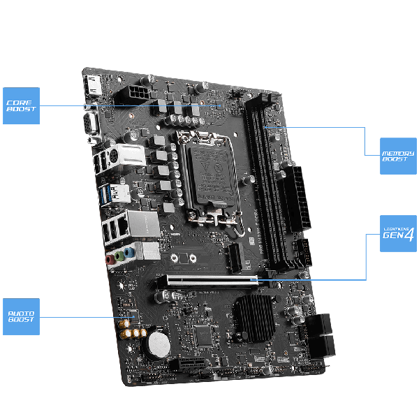MSI Motherboard G610 A1700 MicroATX DDR4 Memory 2 Memory Slots 1x PCI-Express 1x (PROH610M-EDDR4)