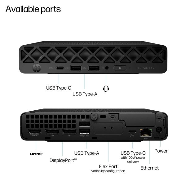 HP EliteDesk 8 Mini G1i AI Intel Core Ultra 7 265T 16 GB DDR5-SDRAM 512 GB SSD Windows 11 Pro Mini PC AI PC Black (998S9ET) HP EliteDesk 8 Mini G1i AI Intel Core Ultra 7 265T 16 GB DDR5-SDRAM 512 GB SSD Windows 11 Pro Mini PC AI PC Black (998S9ET)
