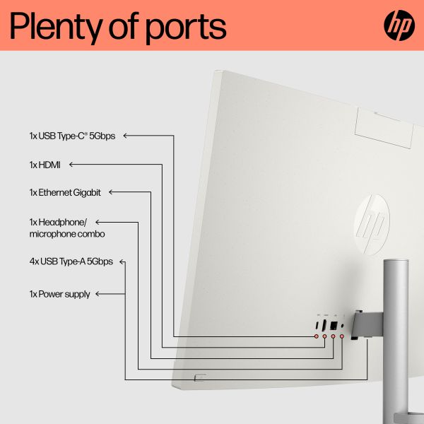 HP 24-cr0003na AMD Ryzen? 5 7520U 8GB RAM 512GB SSD 23.8 Full HD Windows 11 Home All-in-One Desktop PC - White - BM5L4EA#ABU (BM5L4EA) HP 24-cr0003na AMD Ryzen? 5 7520U 8GB RAM 512GB SSD 23.8 Full HD Windows 11 Home All-in-One Desktop PC - White - BM5L4EA#ABU