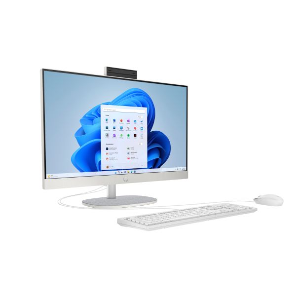 HP 24-cr0047na Intel Core i5-1335U 8GB RAM 512GB SSD 23.8  Full HD Windows 11 Home All-in-One Desktop PC - White - BM5L5EA#ABU (BM5L5EA)