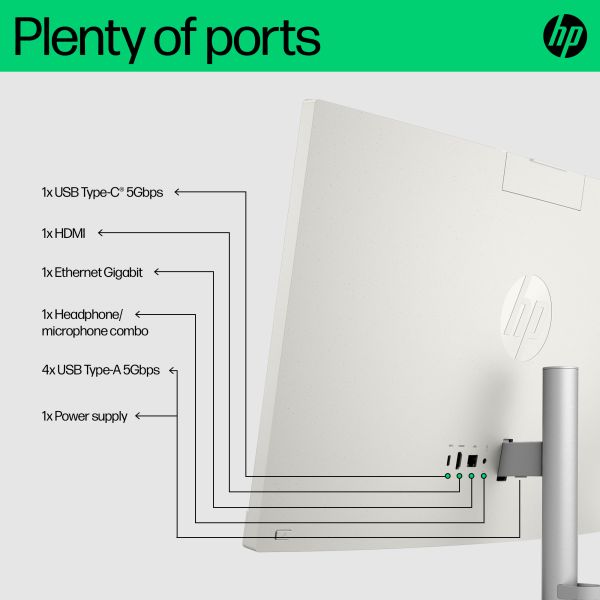 HP 24-cr0062na Intel Core i3-N300 8GB RAM 512GB SSD 23.8 Windows 11 Home All-in-One PC - White - BM5L6EA#ABU (BM5L6EA) HP 24-cr0062na Intel Core i3-N300 8GB RAM 512GB SSD 23.8 Windows 11 Home All-in-One PC - White - BM5L6EA#ABU