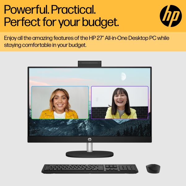 HP 27-cr0000na AMD Ryzen 7 7730U 16GB RAM 512GB SSD 27  Windows 11 Home All-in-One PC - White - BM5L9EA#ABU (BM5L9EA)
