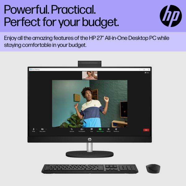 HP 27-cr0045na Intel Core i5-1335U 8GB RAM 512GB SSD 27  Windows 11 Home All-in-One PC - White - BM5M1EA#ABU (BM5M1EA)