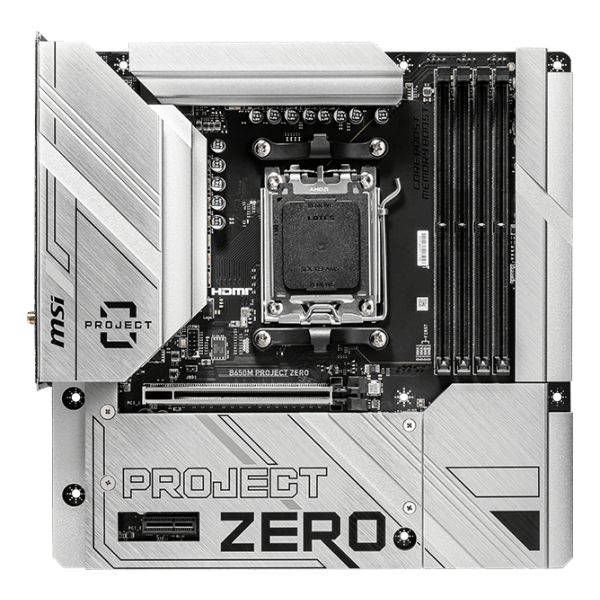 MSI B650M PROJECT ZERO moederbord AMD B650 Socket AM5 micro ATX (7E09-003R)