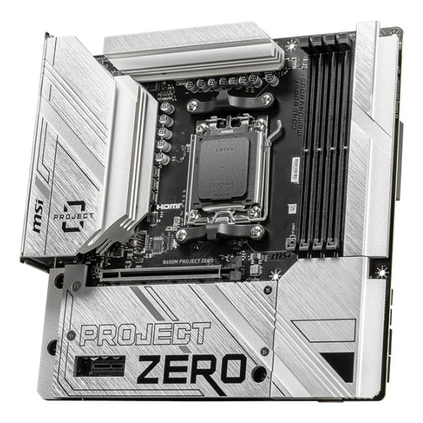 MSI B650M PROJECT ZERO moederbord AMD B650 Socket AM5 micro ATX (7E09-003R)