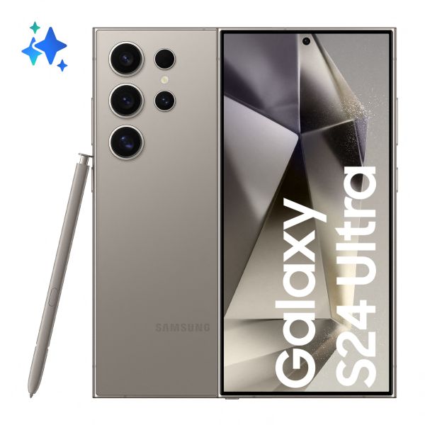 Samsung Galaxy S24 Ultra 17,3 cm (6.8") Dual SIM 5G USB Type-C 12 GB 256 GB 5000 mAh Grijs, Titanium (SM-S928BZTGEUE)
