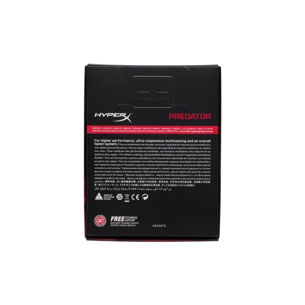 HyperX Predator 16GB 3000MHz DDR4 Kit geheugenmodule 4 x 4 GB 288-pin DIMM (HX430C15PB3K4/16)