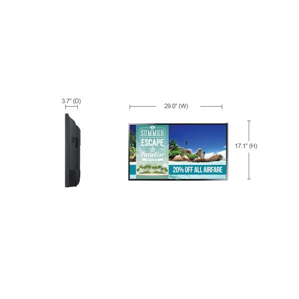 Samsung ED32C Digitale signage flatscreen 81,3 cm (32") LED 330 cd/m² WXGA Zwart (LH32EDCPLBC/EN)
