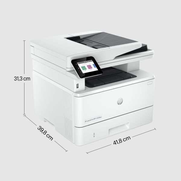 HP LaserJet Pro MFP 4102fdwe printer, Zwart-wit, Printer voor Kleine en middelgrote ondernemingen, Printen, kopiëren, scannen, faxen, Dubbelzijdig printen; Dubbelzijdig scannen; Scannen naar e-mail; USB-poort voorzijde (2Z624E#B19)