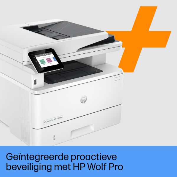 HP LaserJet Pro MFP 4102fdwe printer, Zwart-wit, Printer voor Kleine en middelgrote ondernemingen, Printen, kopiëren, scannen, faxen, Dubbelzijdig printen; Dubbelzijdig scannen; Scannen naar e-mail; USB-poort voorzijde (2Z624E#B19)