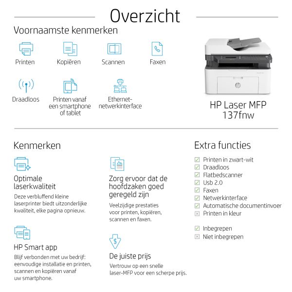 HP Laser MFP 137fnw (4ZB84A#B19)