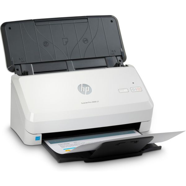 HP Scanjet Pro 2000 s2 Sheet-feed Scanner Paginascanner 600 x 600 DPI A4 Zwart, Wit (6FW06A#B19)