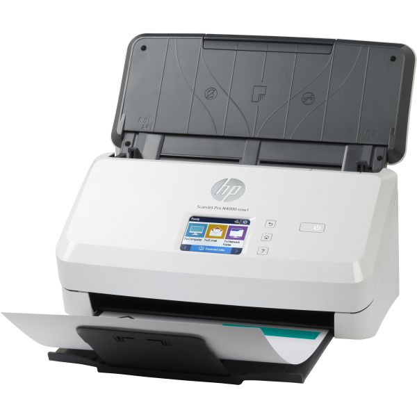 HP Scanjet Pro N4000 snw1 Sheet-feed Scanner Paginascanner 600 x 600 DPI A4 Zwart, Wit (6FW08A#B19)