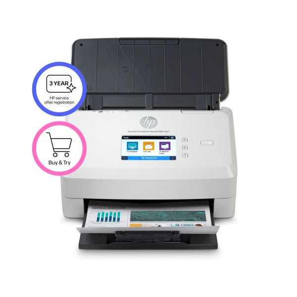 HP Scanjet Enterprise Flow N7000 Paginascanner 600 x 600 DPI A4 Wit (6FW10A#B19) HP Scanjet Enterprise Flow N7000 Paginascanner 600 x 600 DPI A4 Wit