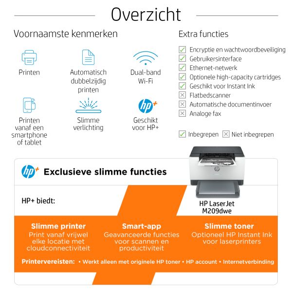 HP LaserJet M209dwe printer (6GW62E#B19) 5/5 HP LaserJet M209dwe printer (6GW62E#B19)