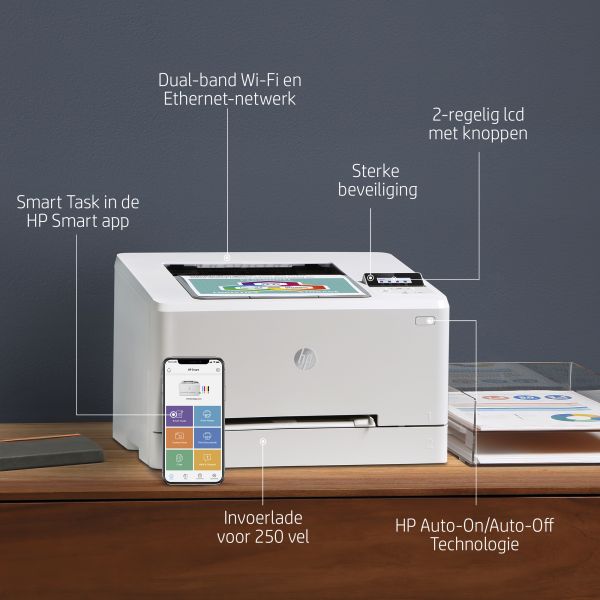 HP Color LaserJet Pro M255nw, Print, Optimale beveiliging; Dual-band Wi-Fi (7KW63A#B19) HP Color LaserJet Pro M255nw, Print, Optimale beveiliging; Dual-band Wi-Fi (7KW63A#B19)