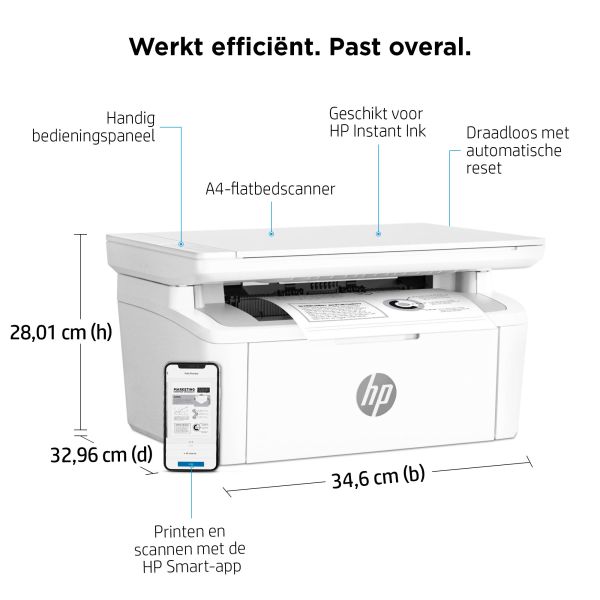 HP LaserJet MFP M140w printer (7MD72F#B19)