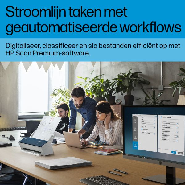 HP ScanJet Enterprise Flow 9000 s1 Paginascanner 600 x 600 DPI A3 Blauw, Wit