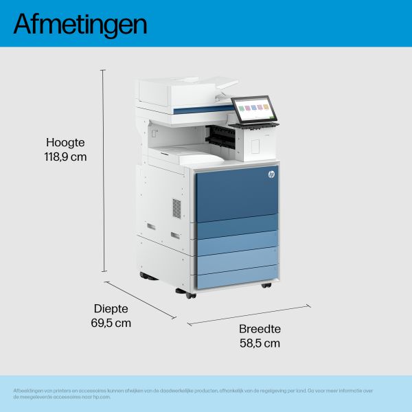 HP LaserJet Enterprise 8601z Multifunction Zwart-wit Printer, Alleen Ethernet; Dubbelzijdig; Kopieerapparaat, scanner (9S185A#B19)