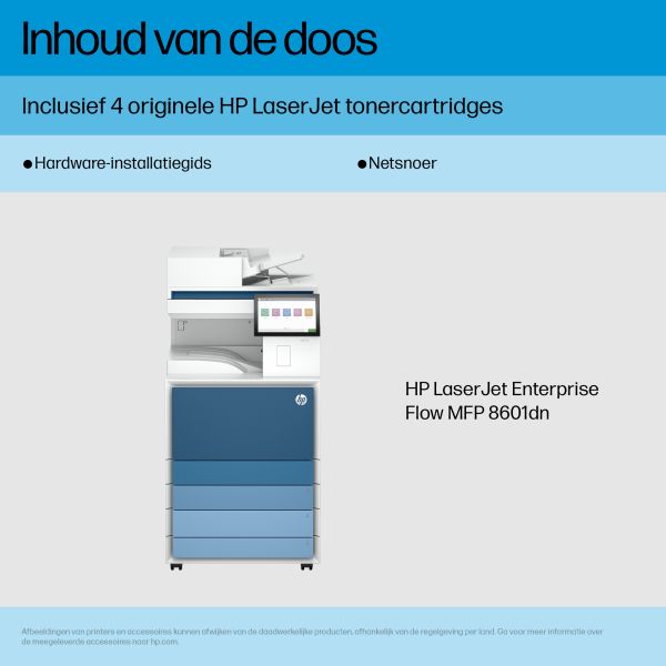 HP LaserJet Enterprise 8601dn Multifunction Zwart-wit Printer, Alleen Ethernet; Dubbelzijdig; Kopieerapparaat, scanner (9S186A#B19)