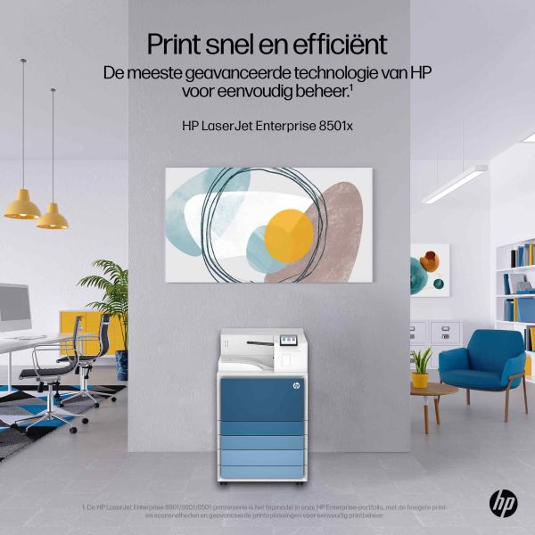 HP LaserJet Enterprise 8501x Zwart-wit Printer (AJ7J3A#B19)