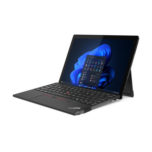 Lenovo ThinkPad X12 Detachable Gen 2 Intel Core Ultra 5 134U Hybride (2-in-1) 31,2 cm (12.3") Touchscreen Full HD+ 16 GB LPDDR5x-SDRAM 512 GB SSD Wi-Fi 6E (802.11ax) Windows 11 Pro Duits Zwart (21LK001LGE)