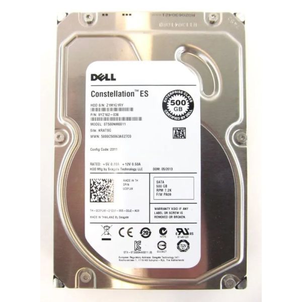 Dell 500GB 7.2K 3.5 INCH SATA HDD (6R63F-RFB)