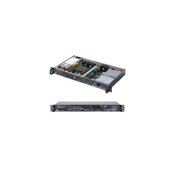 Supermicro SuperServer 5019D-4C-FN8TP Intel SoC FCBGA2518 Rack (1U) Zwart (SYS-5019D-4C-FN8TP)
