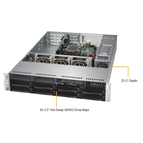 Supermicro SuperServer 5029P-WTR Intel C622 LGA 3647 (Socket P) Rack (2U) Zwart (SYS-5029P-WTR)
