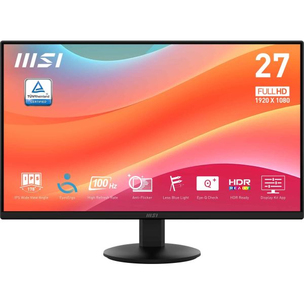 MSI Pro MP272L computer monitor 68,6 cm (27") 1920 x 1080 Pixels Full HD LED Zwart (PRO MP272L)