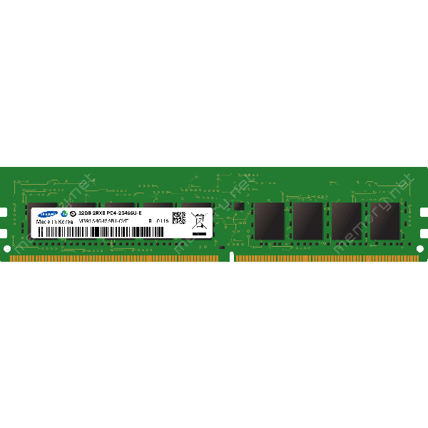 SAMSUNG 16GB (1*16GB) 2RX8 PC4-23400Y-E DDR4-2933MHZ ECC UDIMM (M391A2K43DB1-CVF)