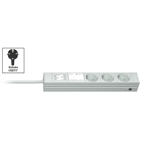 Vertiv Knürr DI-STRIP PDU, basic, 0U/1U, ingang Schuko 230 V 16 A, uitgangen (3) Schuko (033020036)