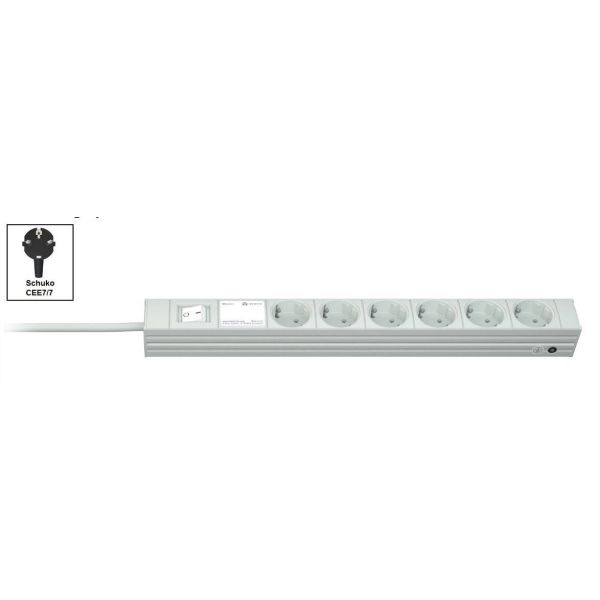 Vertiv Knürr DI-STRIP PDU, basic, 0U/1U, ingang Schuko 230 V 16 A, uitgangen (6) Schuko (033020064)