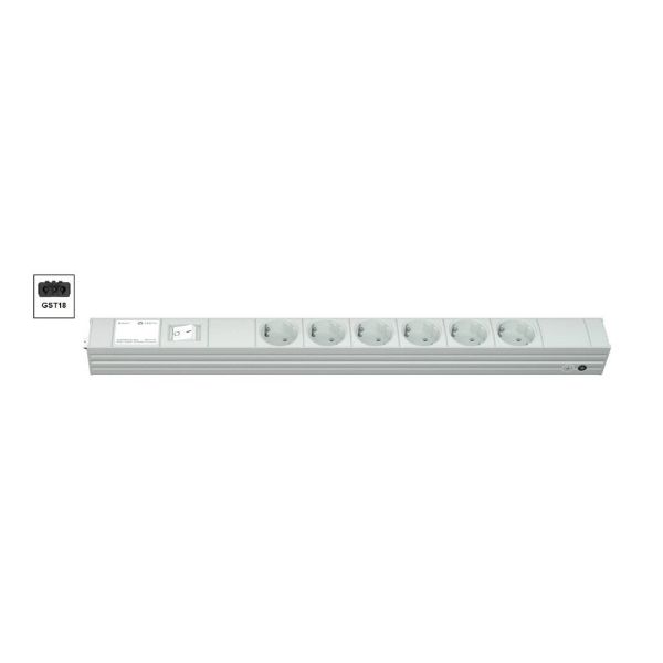 Vertiv Knürr DI-STRIP PDU, basic, 0U/1U, ingang GST18 230 V 16 A, uitgangen (6) Schuko (033022061)