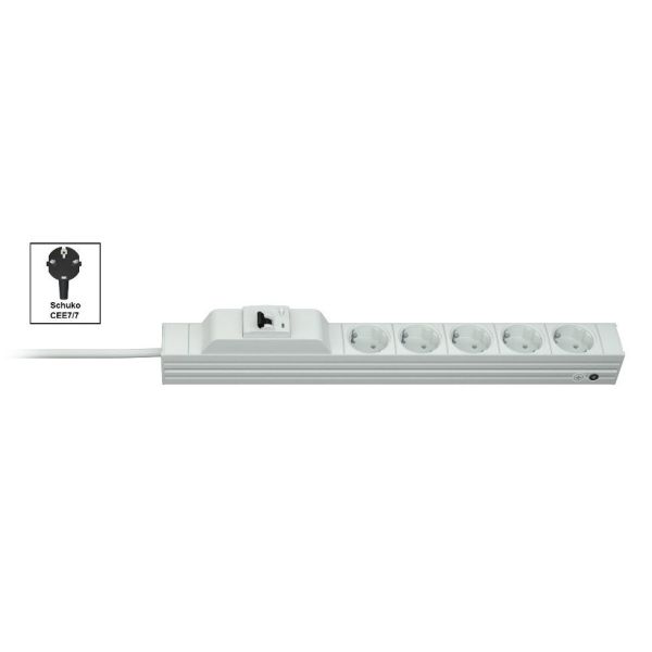 Vertiv Knürr DI-STRIP PDU, basic, 0U/1U, ingang Schuko 230 V 16 A, uitgangen (5) Schuko (033040051)